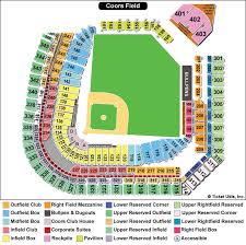Rockies Seating Chart Coors Field Seating Chart Game
