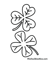 clover coloring pages free printable