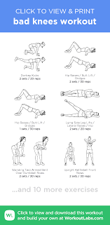 It reduces the ability to move freely and impacts the quality of life. Bad Knees Workout Click To View And Print This Illustrated Exercise Plan Created With Workoutlabsfit Knee Exercises Bad Knees Bad Knee Workout