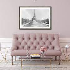 french wall art pink living room