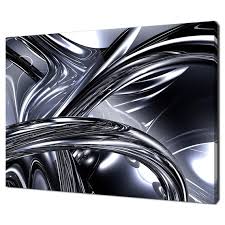 Abstract Grey Silver Chrome Modern