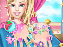 free barbie nails spa game
