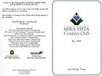 Mira Vista Country Club Scorecard