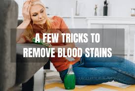 remove blood from carpets