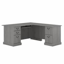 This simple yet stylish wood desk is easy to make and uses only four power tools! Saratoga L Desk With Drawers Modern Gray Office Depot