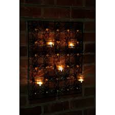 Flower Wall Art With Candle Holder