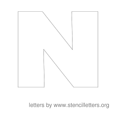 Capital letters coloring printable page for kids: Large Stencil Letters Stencil Letters Org