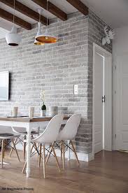 This wall design uses exposed brick walls with white colouring to make then look really luxurious and stunning for any interior walls. Pin On Home Decor