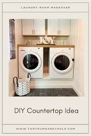 laundry room diy countertop over washer