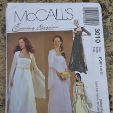 Bust 34 wedding dress, above ankle or floor length, has close fitting, lined bodice with front princess seams, flared skirt with side front and. Wedding Dress Patterns Mccalls For Sale In Uk