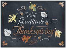 Thanksgiving Gratitude Card Business Thanksgiving Cards