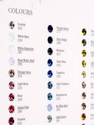 Original Swarovski Elements Color Table Chatons