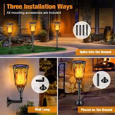 Solar Torch Lights With Flashing Flame