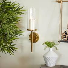 Modern Gold Aluminum Wall Candle Sconce