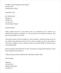 How To Write Resign Letter Notice Sample One Month Bunch Ideas Of A