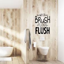 Bathroom Wall Decal Wash Brush Floss