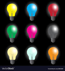 Color Light Bulbs Light Source Eps10 Royalty Free Vector