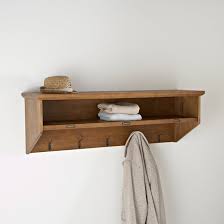 lindley pine coat rack with shelf