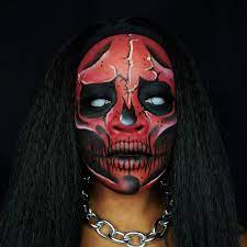 demon makeup halloween face paint