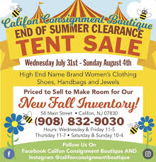 Good life doesn't cost a fortune. Consignment Boutique Closes Out Inventory At Tent Clearance Sale Hunterdon Review News Newjerseyhills Com