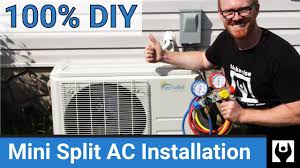 diy mini split ac installation air