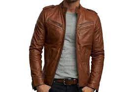 on men pure leather jacket at rs 2800