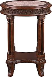 Balfour Inlaid Marble Colonnade Table