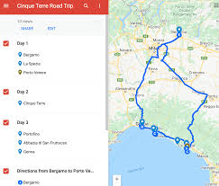 google maps trip planner how to create