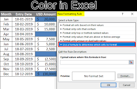 color in excel methods to change