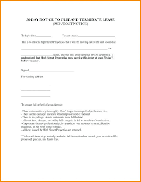 Day Notice Letter Lease Termination Letters 9 Sample 30