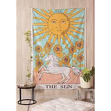 As said before, you are going through a high energy and vitality time in your life. Amazon Com The Sun Tarot Tapestry Sun And Moon Mysterious Medieval Europe Divination Tapestries Wall Hanging Indian Cotton Throw Hippie Mandala Boho Bedding Bohemian Bedspread Yoga Meditation 54x82 Inches Everything Else