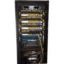 black crca steel networking server rack
