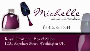 nail salon business cards