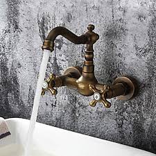 antique brass bathroom basin sink mix