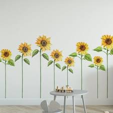 Sunflowers Fl Removable Fabric Wall
