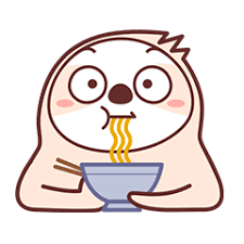 funny cartoon sloth chat emoticon image