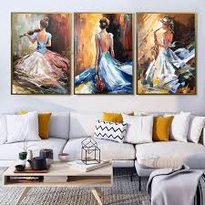 Three Piece Wall Art Abstract Women