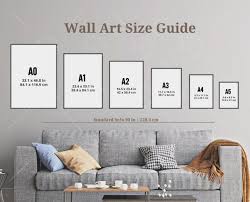 Wall Art Size Guide Standard Frame Size