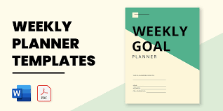 weekly planner template 24 free pdf
