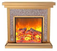 Crushed Diamond Fireplace In Rose Gold