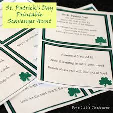 Patrick's day lucky treasure hunt & treat toppers. St Patricks Day Scavenger Hunt Printable Fun Family Crafts
