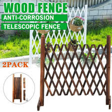 2 Pack Expandable Wood Garden Fence