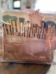 15 piece makeup brush set rose gold