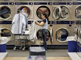 a laundromat or shared laundry room