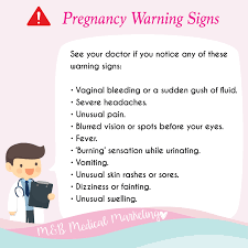 pregnancy warning signs m b cal