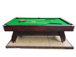 7 ft pool table with auto return green