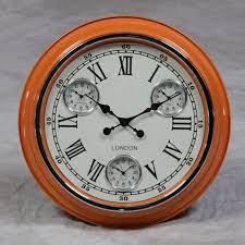 London Retro Orange Clock