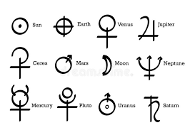 Alchemical Symbols Icons Set Alchemy Elements Pictogram Sun