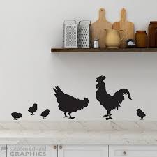 Rooster And En Decal Kitchen Wall