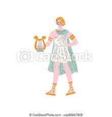 Greek god apollo playing a lyre vintage engraving of the greek god apollo playing a lyre. Apollo Olympian Greek God Ancient Greece Mythology Hero Vector Illustration On White Background Canstock